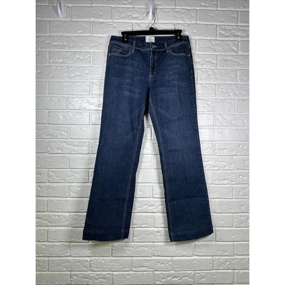 White House Black Market Blanc Jeans Women's 10R Dark Wash Bootcut Stretch Y2K